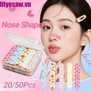 LILYES 20/50 Miếng dán định hình mũi, cầu nâng lên tinh tế, hỗ trợ nâng mũi thoáng khí, công cụ làm đẹp hoạt hình