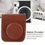 apill GOWENIC PU Leather Vintage Camera Case cho Mini 90 Bảo vệ tinh tế với dây đeo vai có thể điều chỉnh (Màu nâu)
