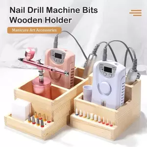 Máy khoan móng tay ECK Bits Giá đỡ bằng gỗ để đào tạo móng tay Phụ kiện nghệ thuật làm móng tay DIY Hộp trưng bày HOT