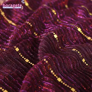 Khăn choàng BORAGETE, Khăn choàng sọc sequin màu trơn cho nữ, Phụ kiện Khăn lụa phong cách Hàn Quốc hàng ngày