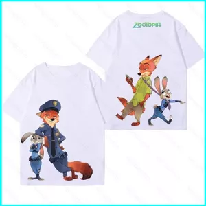 SY3 2025 Zootopia 2 110cm-6XL 220g Áo thun cotton dày JUDY NICK FLASH áo thun ngắn tay YS3
