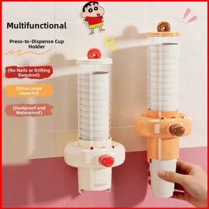 ST2 Press Dùng Một Lần Cốc Đựng Treo Tường Không Khoan Cốc Giấy Cho Gia Đình Máy Đựng Nước TS2