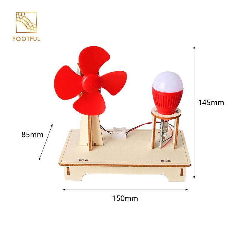 Bộ mô hình giáo dục DIY Đồ chơi Tua bin gió Dự án xây dựng Thí nghiệm khoa học Dự án gốc Lắp ráp Câu đố 3D để làm quà tặng