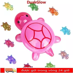 DUSKGLOW 100 Chiếc Rùa Dạ Quang, Động Vật Nhựa Mini Màu Dopamine DIY, Hoạt Hình Phát Sáng Trong Bóng Tối Mini Rùa Móng Tay Quyến Rũ Trang Trí Vườn Cổ Tích