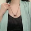 Merad Màu Cà Phê Camera Bện Vòng Cổ Nữ Ánh Sáng Sang Trọng Độc Đáo Mặt Dây Chuyền Áo Len Dài Dây Xích Niche Phù Hợp Với Xương Đòn Dây Xích