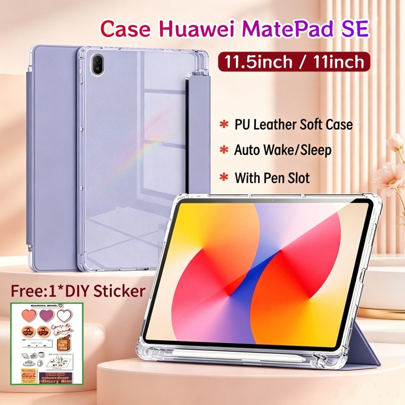 Ốp lưng Huawei MatePad SE 11 inch có khe cắm bút Bảo vệ từ tính MatePad 11.5S Vỏ MatePad 11.5S PaperMatte có mặt sau trong suốt