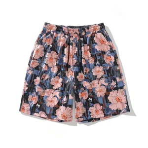 Họa tiết hoa in 3D phong cách Hawaii unisex quần short đi biển đa năng hợp thời trang