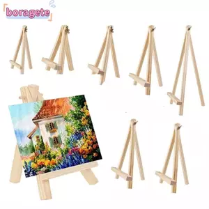 BORAGETE Gỗ Vẽ Easel, Hình Tam Giác Kích Thước Nhỏ Để Bàn Easel, Thiết Kế Có Thể Gập Lại Thiết Kế Di Động DIY Thủ Công Tranh Hiển Thị Giá Đỡ Tranh