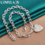 URMYLADY Bạc 925 Trái Tim Khung Ảnh Mặt Dây Chuyền Vòng Cổ 18 Inch Dành Cho Nữ Tiệc Cưới Trang Sức Thời Trang