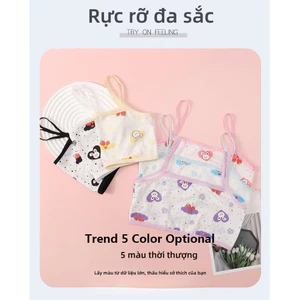Áo lót Cotton Polyester cho bé gái, Áo ngực thời kỳ tăng trưởng của thanh thiếu niên, Áo ống học sinh tiểu học, Đồ lót cho trẻ lớn.