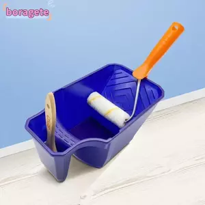 Khay Sơn BORAGETE, Cốc Sơn Cầm Tay 1L Xanh Đậm, Cốc Sơn Bền Dung Tích Lớn PP Cho Ứng Dụng Con Lăn & Bàn Chải