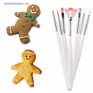 7 Chiếc Bánh Đóng Băng Trang Trí Tranh Bàn Chải Fondant Bụi Sugarcraft DIY Dụng Cụ MỚI