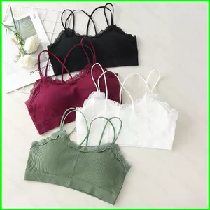 PS1 bralette Áo Ren Đẹp Lưng Bọc Ngực Ống top Nữ Thanh Thiếu Niên Áo Ngực Cho Bé Gái Trẻ Em sling liền mạch một mảnh th