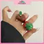 MYPANDA Vintage Men Nhỏ Giọt Dầu Dâu Trái Cây Chunky Nhẫn Nữ Y2K Dễ Thương Ngọt Ngào Nhẫn Dành Cho Nữ Trang Sức Cá Tính Quà Tặng.