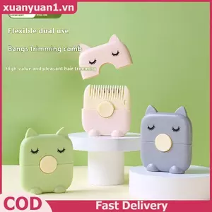XUAN 2 trong 1 lược cắt/làm tóc cho bé và người lớn, tông đơ cầm tay viền và tóc gãy, cắt tóc di động
