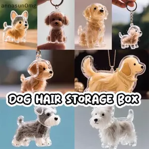 AA Clear Puppy Hair Memorial Keepsake Capsule Pet 's Dog Fur Container DIY Mặt dây chuyền Móc khóa Trang trí Pet Lovers Home Display Quà tặng VN