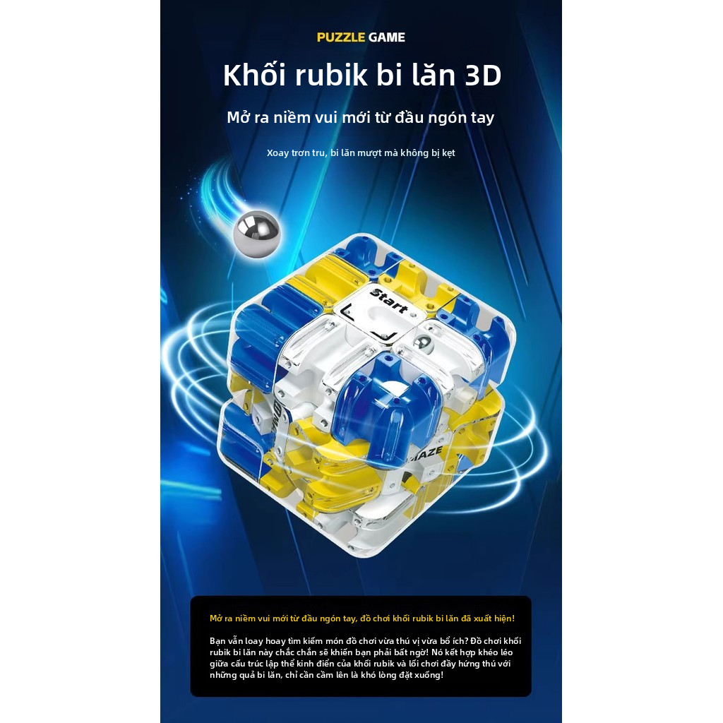 【🇻🇳Có sẵn kho】3D Mê Cung Ma Thuật Khối Xếp Hình Bóng Cán Khối Mê Cung Đồ Chơi Sáu Mặt Giảm Căng Thẳng Đồ Chơi Quà Tặng Sáng Tạo