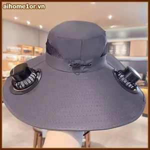 AIHOM Nam Vành Lớn Qui Khô Mũ Chống Nắng Với Quạt Chạy Bằng Năng Lượng Mặt Trời Nhẹ Thoáng Khí Cho Công Nhân Chạy Bộ Ngoài Trời,