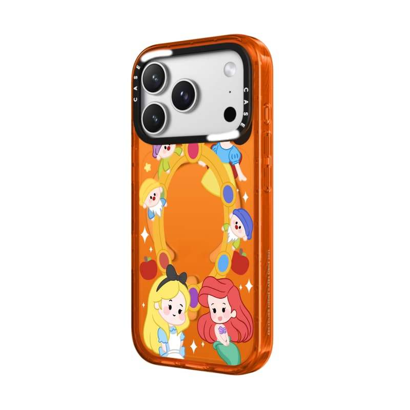 CASECASE X Hoạt Hình Công Chúa Cam / Đỏ / Perri Tím Kẹo Bộ Sưu Tập Màu Sắc Trong Suốt Cứng Từ Tính Hút Tác Động Dành Cho Apple IPhone 13 14 15 16 17Pro Max Plus Có Hộp