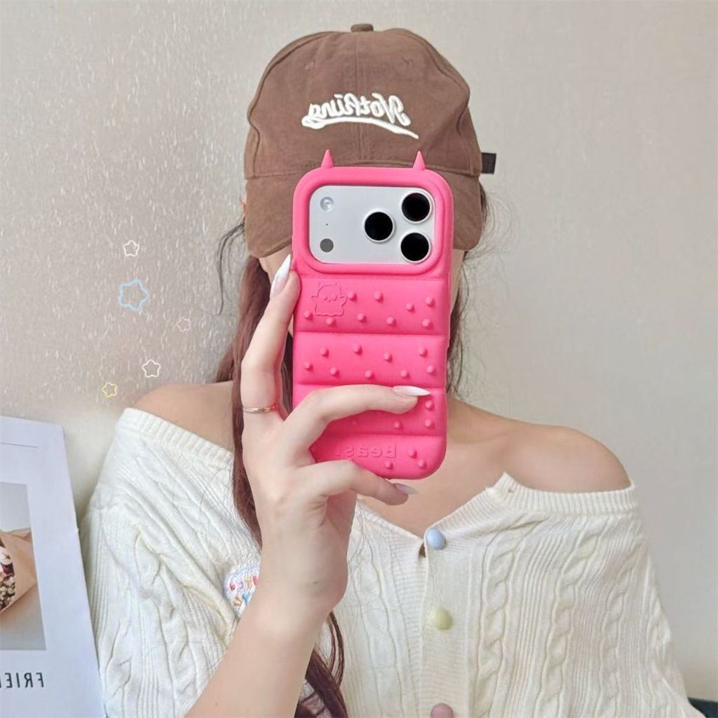 Ba Chiều Chấm Bi Demon Horn Little Monster iphone17 Apple 16 Thích Hợp Cho Ốp Điện Thoại 14 / 15promax