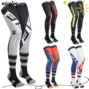 Tất đầu gối NICOLOO Motocross, Nẹp đầu gối xe máy chống trượt bằng lụa băng, Họa tiết mát mẻ chuyên nghiệp Độ đàn hồi nén xe máy Tất thể thao cho ATV MX Enduro
