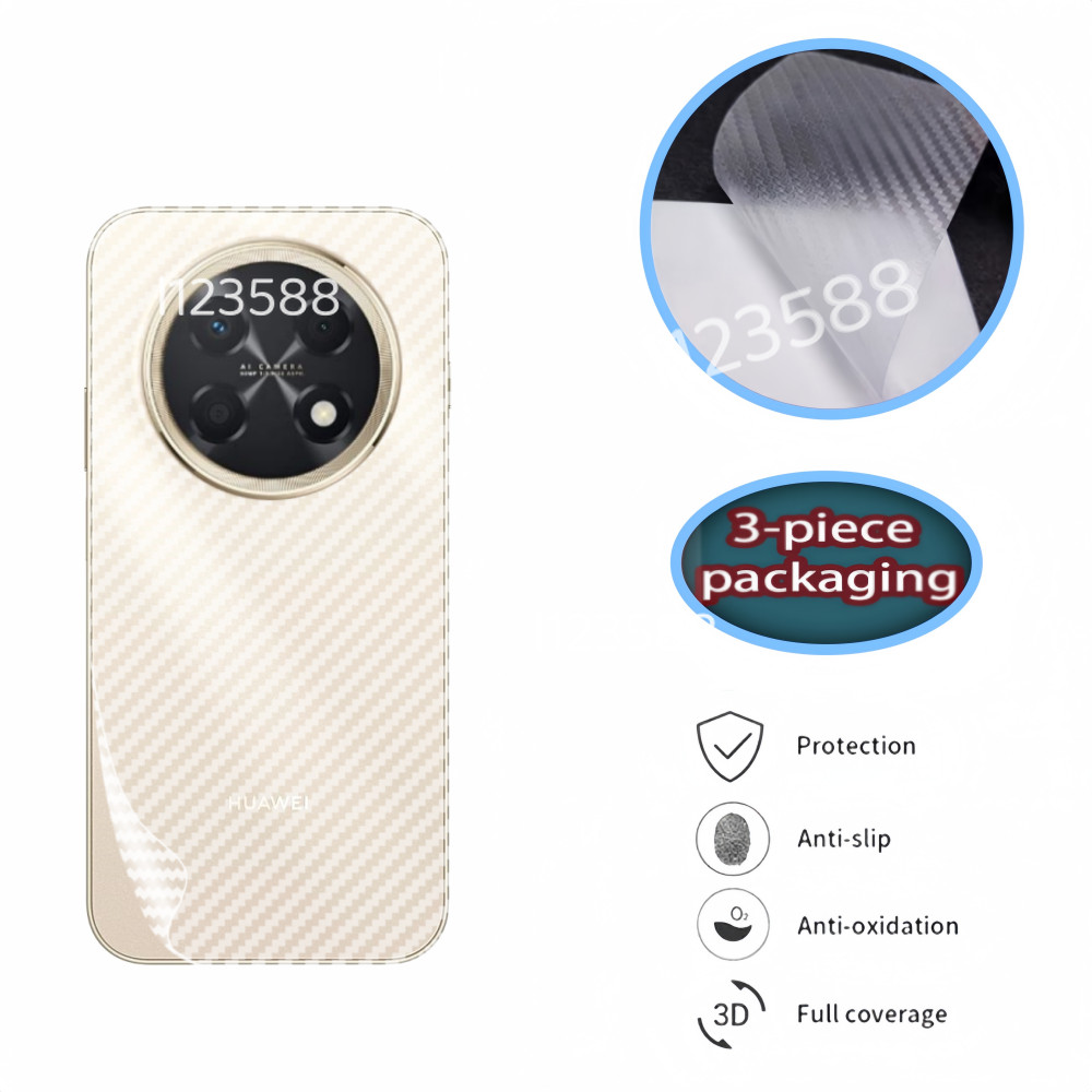 Dành Cho Huawei Nova 15 Max 4G 2026 Mặt Sau Bảo Vệ Mềm Cho Huawei Nova 15Max nova15Max 4G Sợi Carbon Mờ Mặt Sau Phim Trong Suốt Scratcher