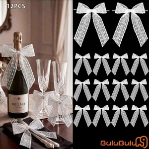 12 Chiếc Nơ Ren Thêu Vintage Nơ Trang Trí Cho Tiệc Cưới Ngày Lễ Thủ Công