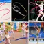 VVDZA Nhiều Màu Sắc Tập Gym Ruy Băng Cầu Vồng Gậy Ballet Streamer Twirling Rod Nghệ Thuật Thể Dục Dụng Cụ Ruy Băng