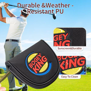 King Golf Putter Cover Unisex Nam Châm Đóng Hình Bán Nguyệt Đầu Nắp Bảo Vệ