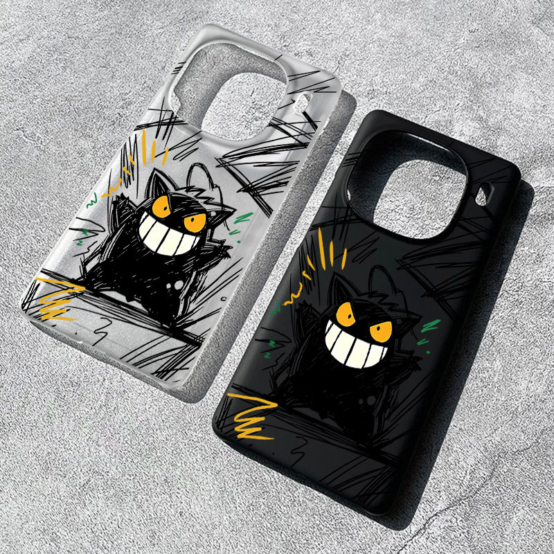 Dành Cho IQOO 15 Ultra 15R / 13 / 12 NEO 11 / Neo 10 Z10 Z11 Turbo Z9 "Graffiti Gengar" Vỏ Điện Thoại Cứng Micro Matte / Z9X Z8X Z7i NEO 9 Quấn Nửa Vỏ IQOO Chống Sốc