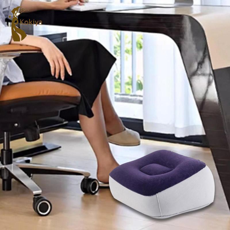 Gối bơm hơi di động có hỗ trợ chân Đệm đổ xô cho máy bay văn phòng Phòng nghỉ trên ô tô