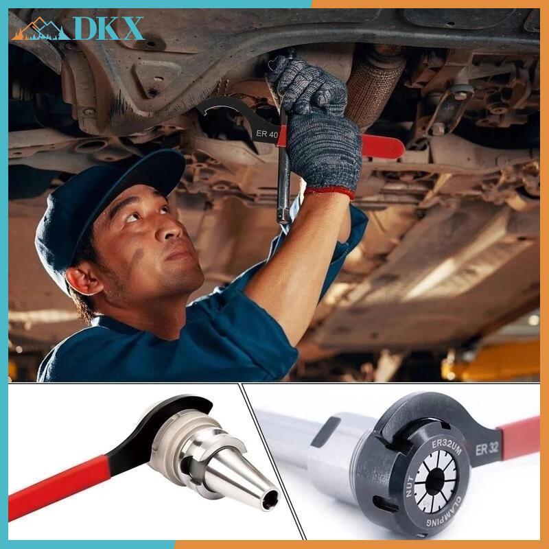 Cờ lê cờ lê móc DKX C cho 38mm 42mm 45mm 52mm 55mm 62mm Collet Chu Vòng Nutfort Grip để bảo trì công cụ xưởng.