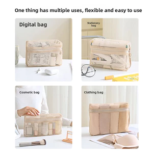 Hộp đựng mỹ phẩm lưới 3D Dây kéo làm mịn để lưu trữ an toàn Tổ chức chuyến đi kinh doanh