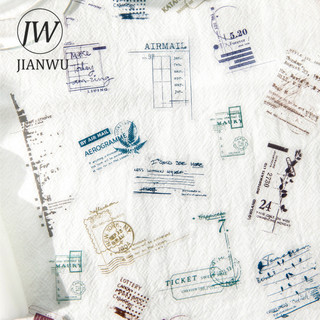 JIANWU Dấu Vết Và Chủ Đề Series Phim Vintage Nhãn Phong Cảnh Chất Liệu Cắt Dán PET Nhãn Dán Sáng Tạo DIY Tạp Chí Văn Phòng Phẩm