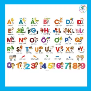 "Decal tường học bảng chữ cái tiếng Việt cho trẻ em"