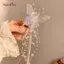 AqToCna Bướm Dài Đính Hạt sel Kẹp Tóc Cho Nữ Cổ Tích Tính Khí Ngọt Ngào Công Chúa Kẹp Tóc Thời Trang Cô Dâu Phụ Kiện Tóc AqToCna