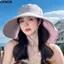 Mũ xô KANGN, Mũ ngư dân rộng vành có thể gập lại, Màu trơn có khăn choàng bảo vệ cổ Mũ Panama mùa hè