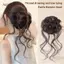 AqToCna Móng Vuốt Tự Nhiên Kẹp Lông Tơ Tổng Hợp Tóc Bun Cho Dễ Dàng Updo Nhanh Lộn Phong Cách Cho Nữ AqToCna