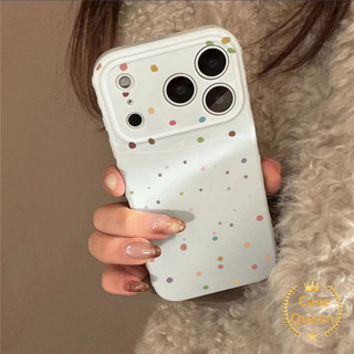 Tương thích với iPhone 14 16 15 13 11 12 17 Pro Max XR X XS Max Air 7 8 Plus SE Full Màn hình Vỏ trái tim bong bóng chấm bi đầy màu sắc