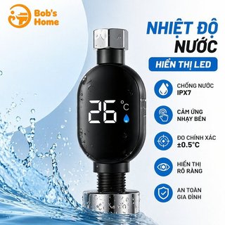 Nhiệt kế nước LED Phòng tắm vòi hoa sen bằng thép không gỉ chống nước Màn hình hiển thị nhiệt độ cho bé
