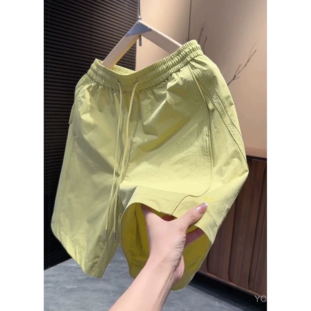 Quần short nam dáng rộng phong cách Hàn Quốc thời trang mùa hè hợp thời trang sang trọng nhẹ nhàng quần dài vừa phải đa năng dành cho nam PUUV