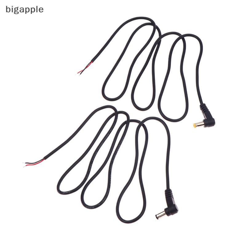 Bigapple 5.5x2.1mm / 2.5mm Góc Phải DC Cáp Nguồn Nam Cắm Nối Dài RDG