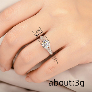 Nhẫn Zircon Bạc S925 Trang Sức Thời Trang Đơn Giản Quà Tặng Nữ Mặc Hàng Ngày