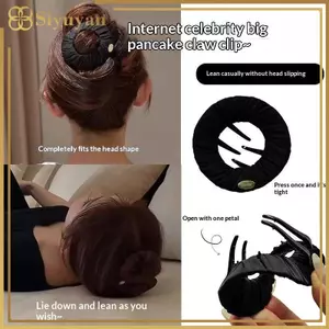 Kẹp vuốt tóc an toàn Siyuyan cho nữ Thiết kế phẳng tròn Sử dụng hàng ngày VN
