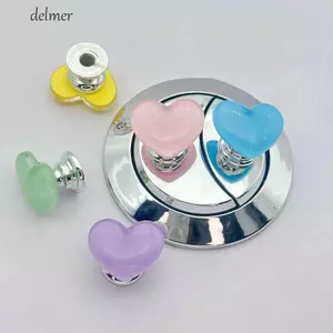 Báo Chí Vệ Sinh DELMER, Bảo Vệ Móng Tay Hình Trái Tim Nút Vệ Sinh, Thời Trang Dễ Thương Tình Yêu Nhiều Màu Sắc Báo Chí Nước Nút Xả Phòng Tắm