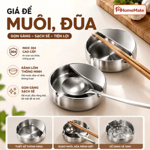 Giá Đỡ Muôi Vá HomeMate Inox 304 Chống Gỉ, Khay Gác Đũa Thìa Nhà Bếp Giữ Mặt Bếp Sạch Gọn