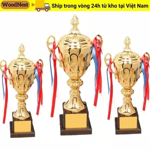 Cốc nhỏ WOODNEST, có nắp vô địch Cúp vàng, Mô hình kim loại chất lượng cao Cung cấp phần thưởng Trường học Trò chơi thể thao Người chiến thắng Giải thưởng Cúp Đồ chơi trẻ em Giải thưởng