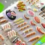 Nhà Chơi Dán Bé Trai Bé Gái Nhà Bếp Thực Phẩm Bong Bóng Dán Thực Phẩm Thịt Nướng Miếng Dán Burger Khoai Tây Stereo Dán 5.28