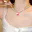 Mới Bohemia Người Yêu Hàn Quốc Mặt Dây Chuyền Trái Tim Hoa Nhiều Màu Sắc Choker Nhựa Nhiều Màu Gạo Đính Hạt Nelace Dành Cho Nữ Bé Gái Quà Tặng [Mina]
