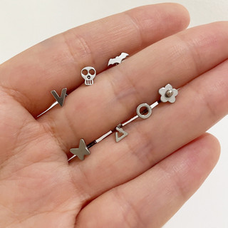1 Cái 16G Viền Môi Bằng Thép Không Gỉ Với Zircon Xoắn Ốc 8 Mm Bông Tai Cho Earlobe Và Tragus